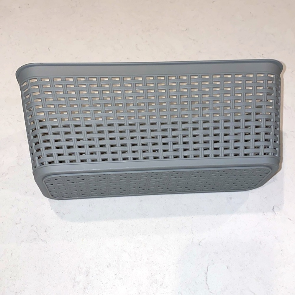 Silver Woven Storage Basket - Picture 9 of 10